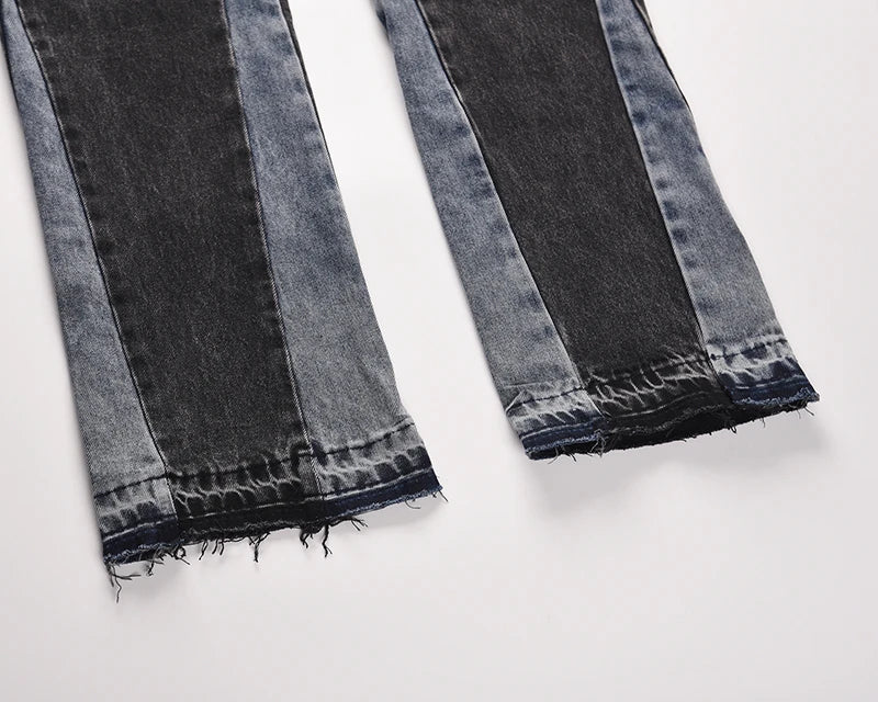 Flared Black Washed Jeans