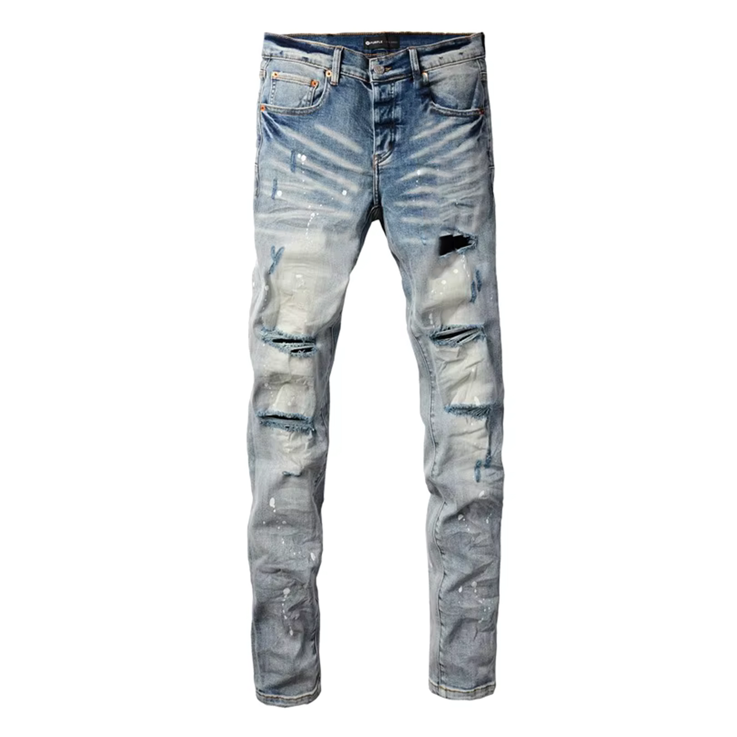 Distressed Blue Washed Jeans