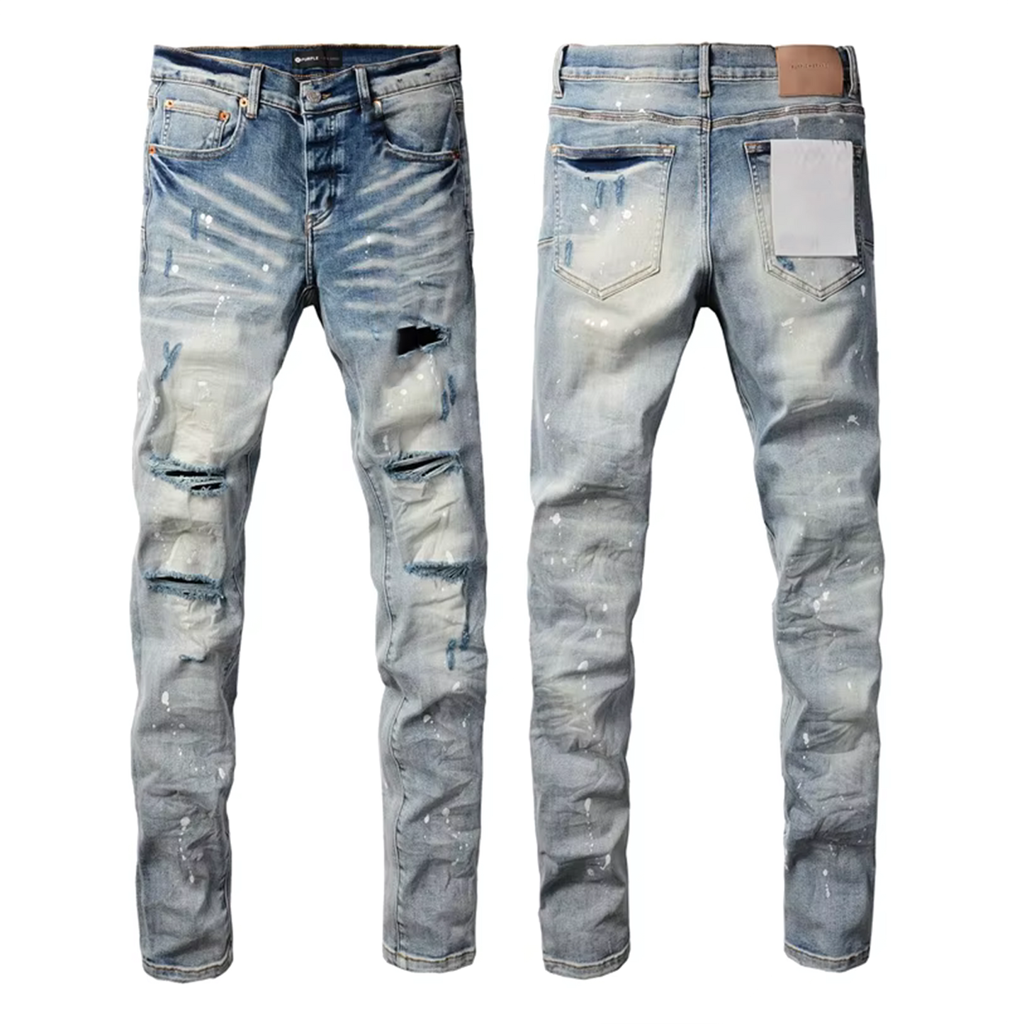 Distressed Blue Washed Jeans