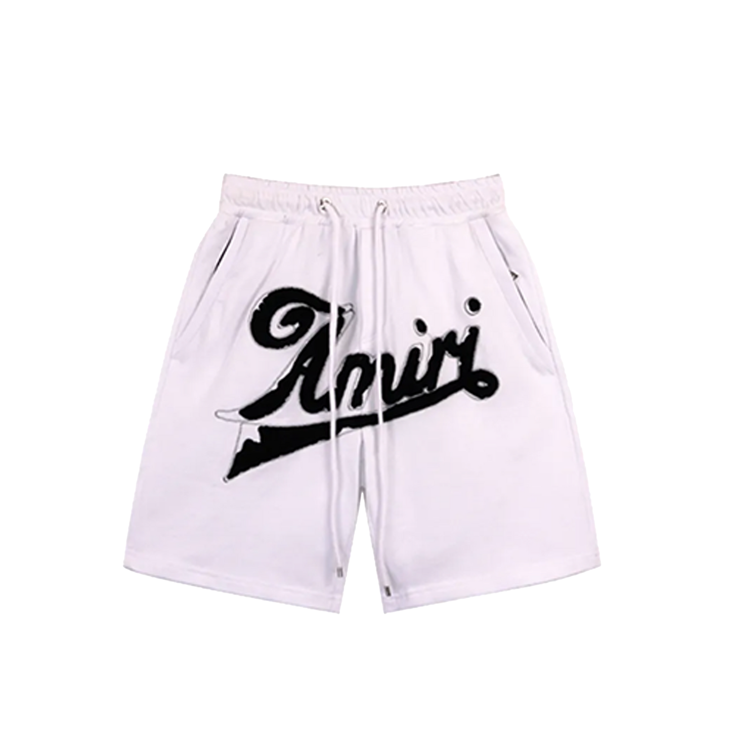 Amiri embroidery white shorts