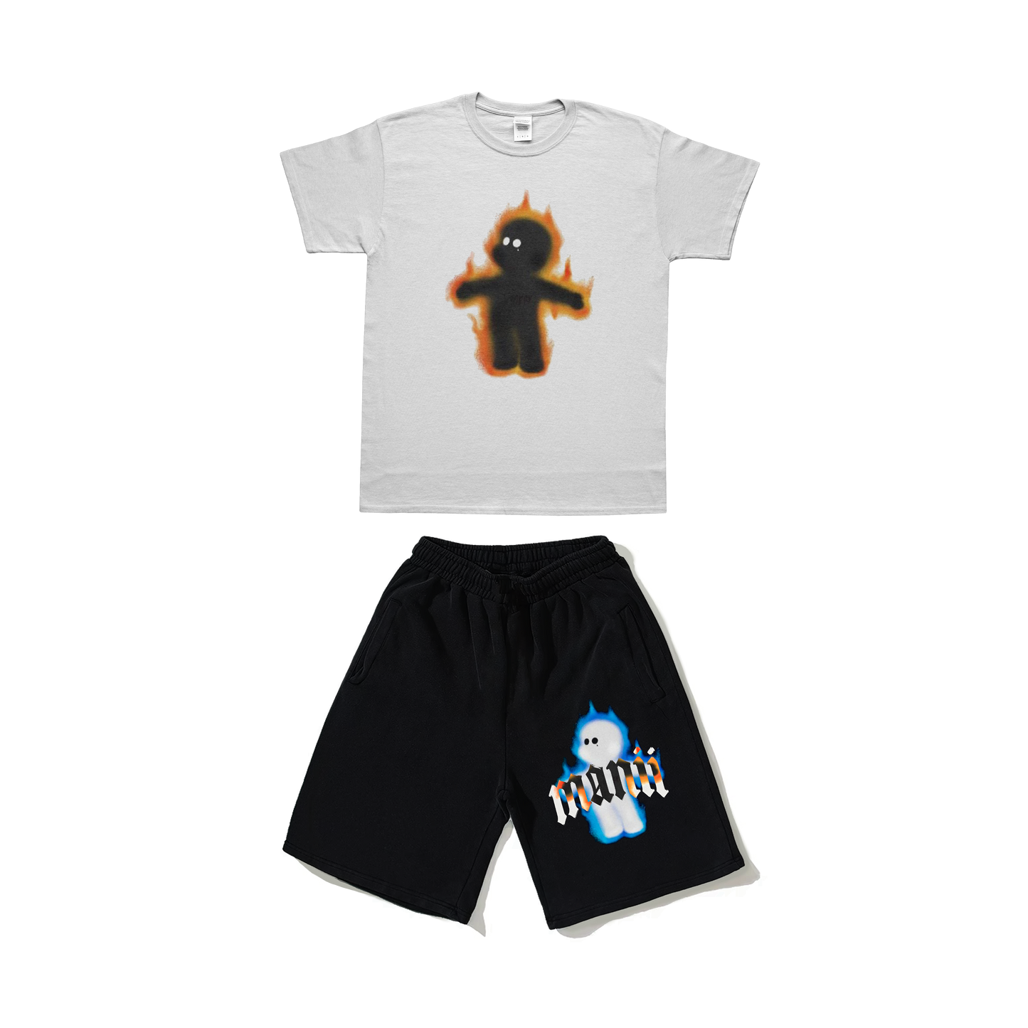 Manii man tee & short set