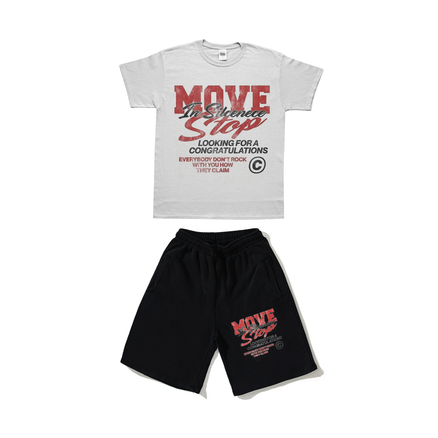Move in silence tee & short set
