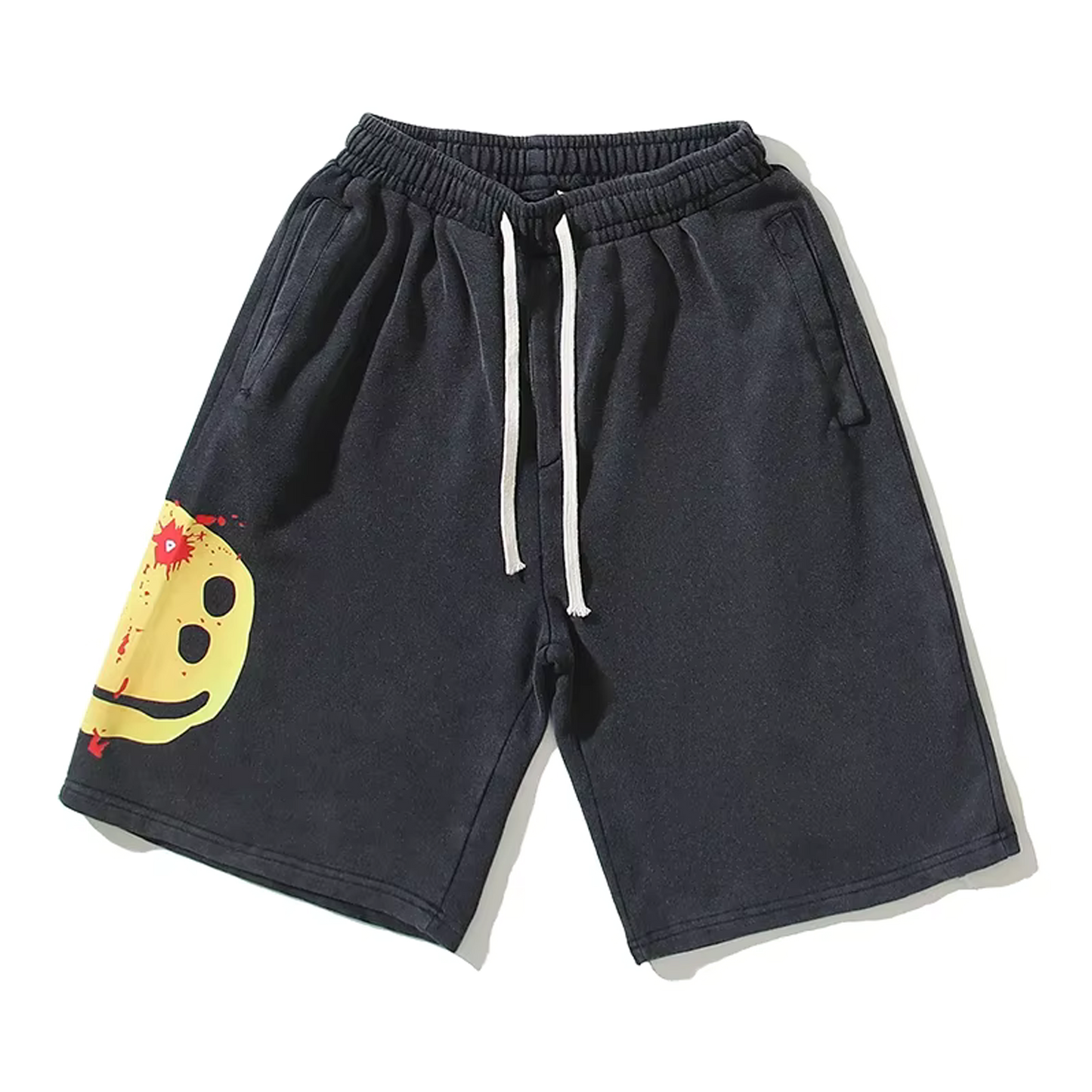 MANII Wound washed black shorts