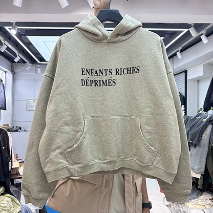 Riches Beige washed hoodie