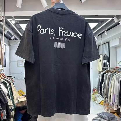 VTMNTS Paris washed tee