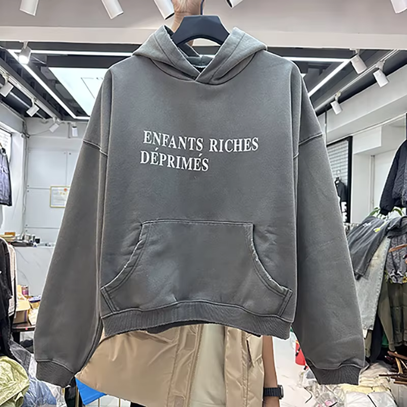 Riches black washed hoodie