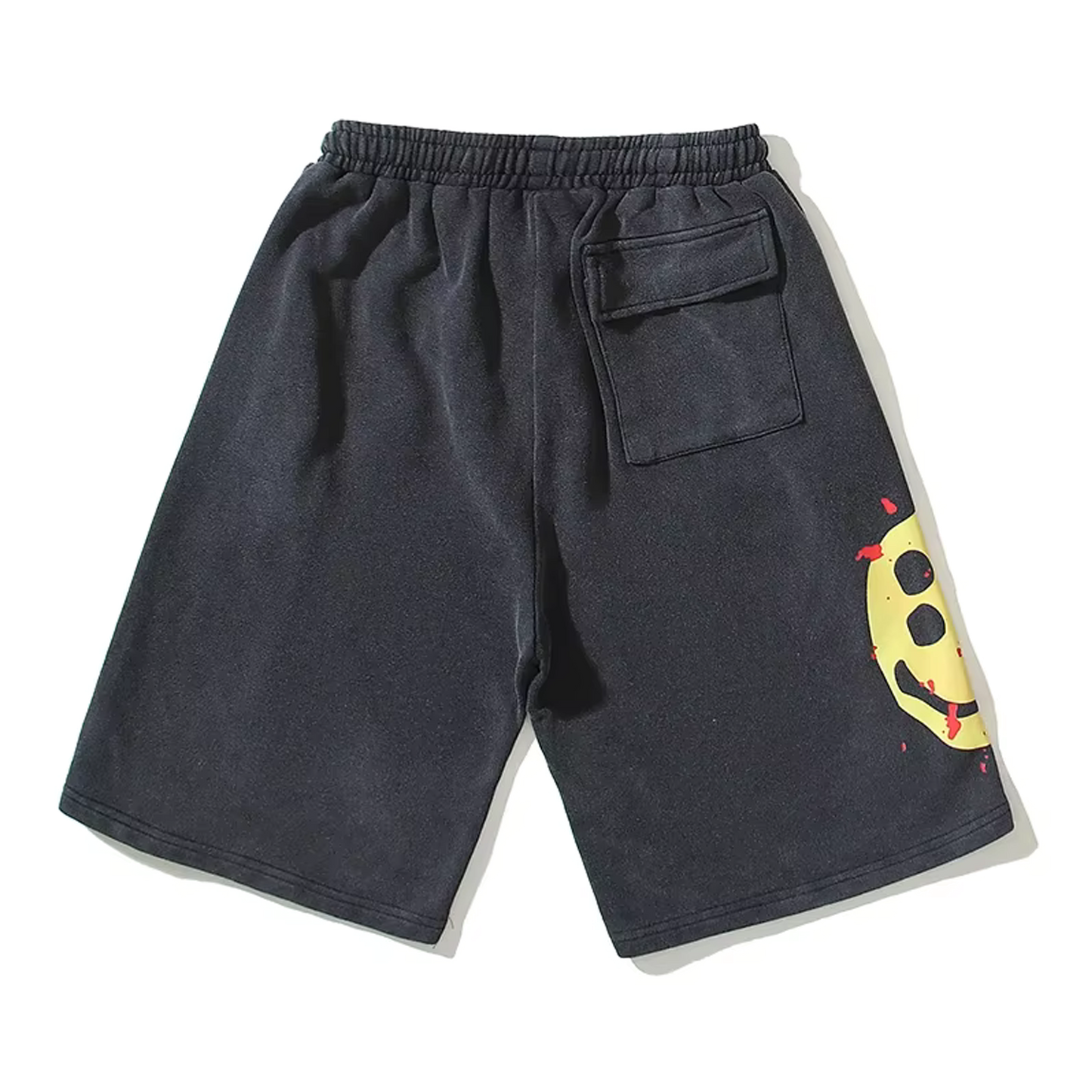 MANII Wound washed black shorts