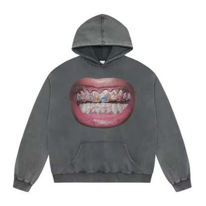 Grillz washed vintage hoodie