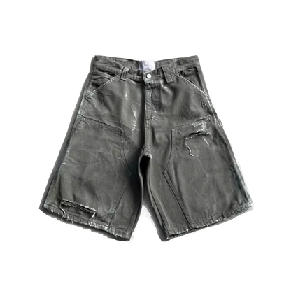 Washed denim carpenter Shorts