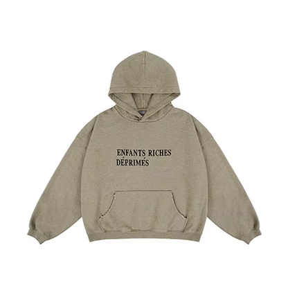 Riches Beige washed hoodie