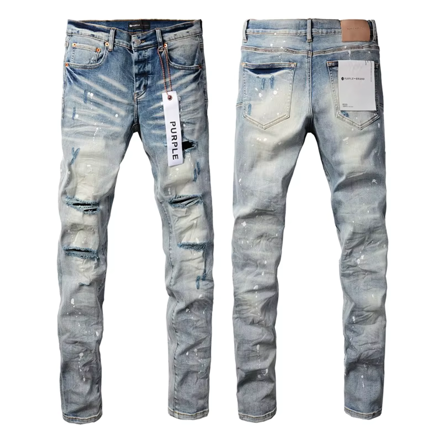 Distressed Blue Washed Jeans