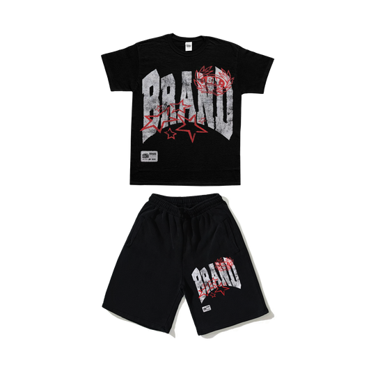 Brand star tee & short set