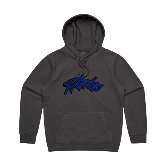 Blue maniac faded hoodie