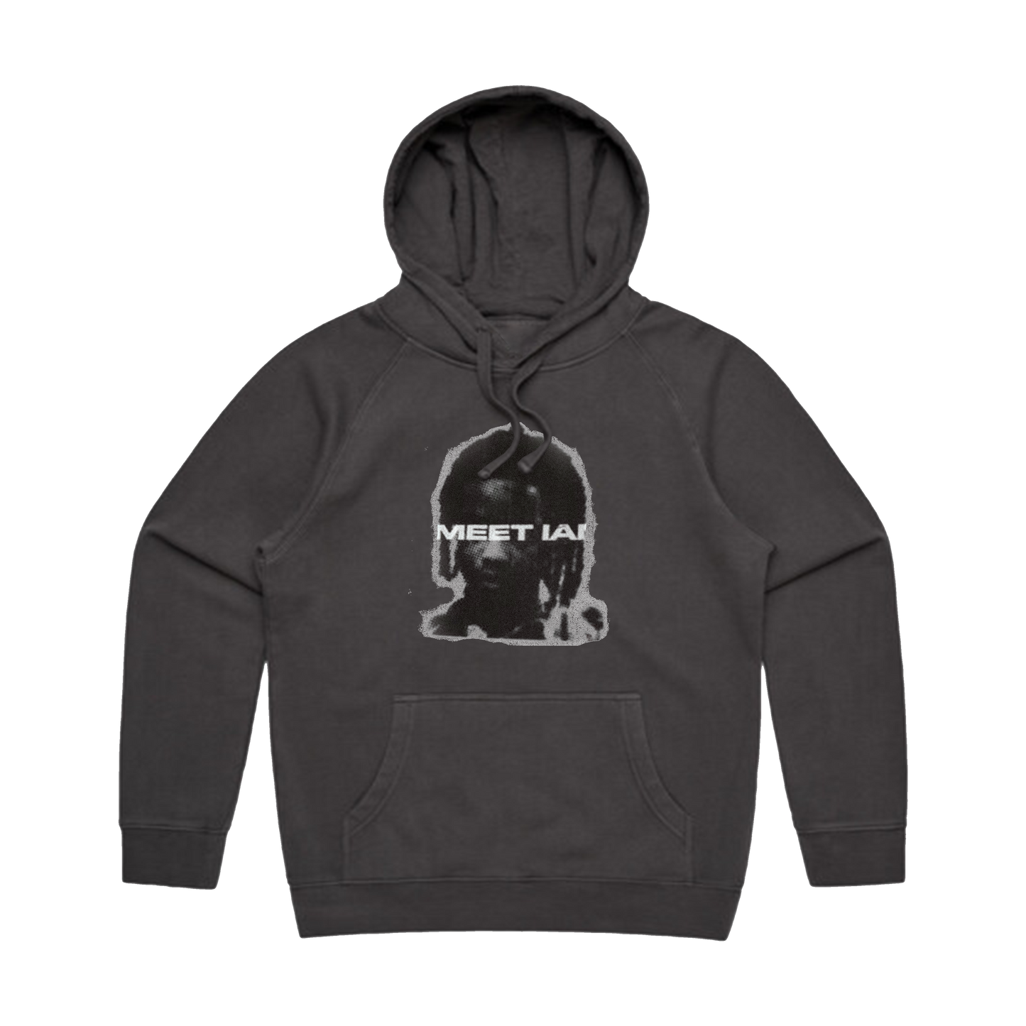 Meet Ian black faded hoodie