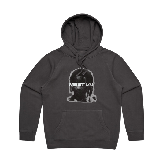 Meet Ian black faded hoodie