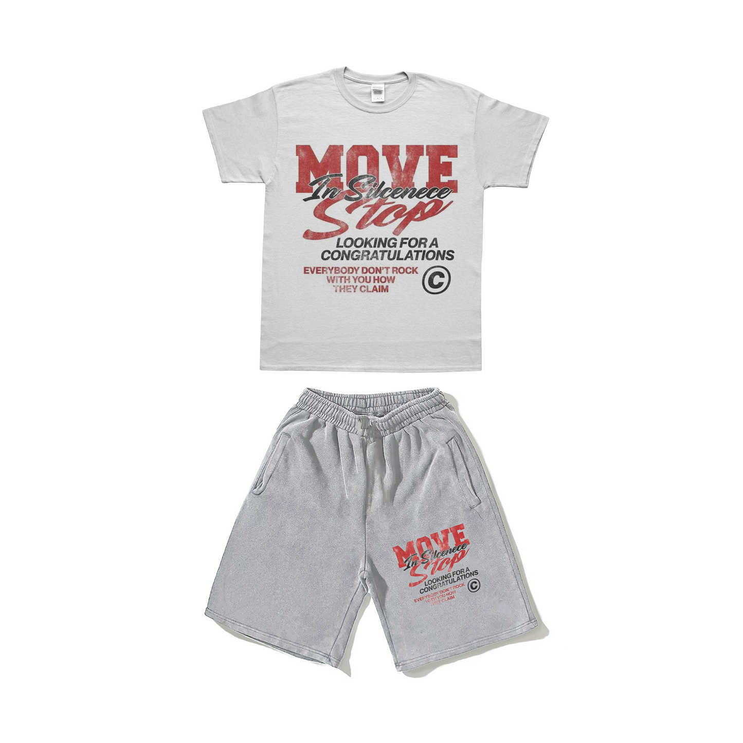 Move in silence tee & short set