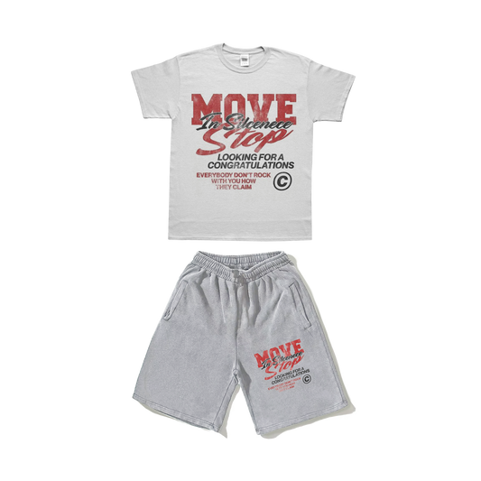 Move in silence tee & short set