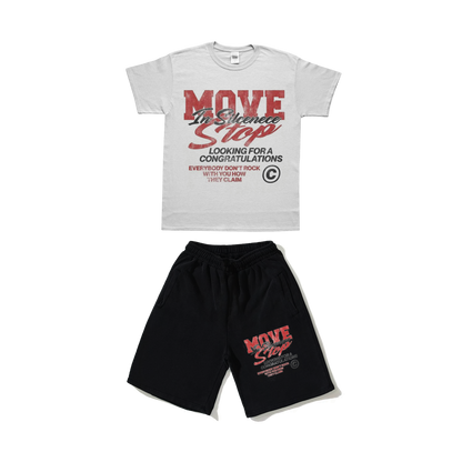 Move in silence tee & short set