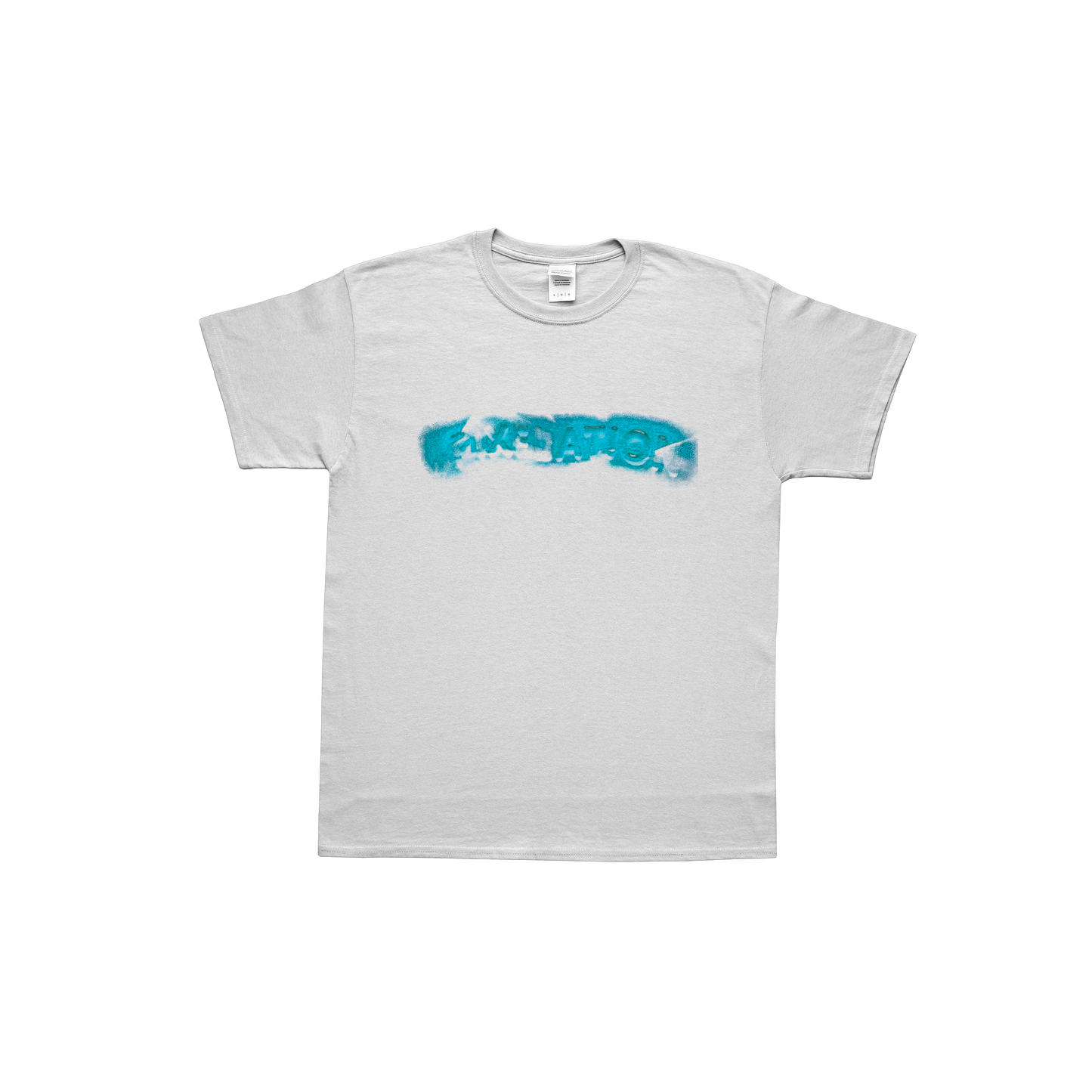 Pixilation blue tee