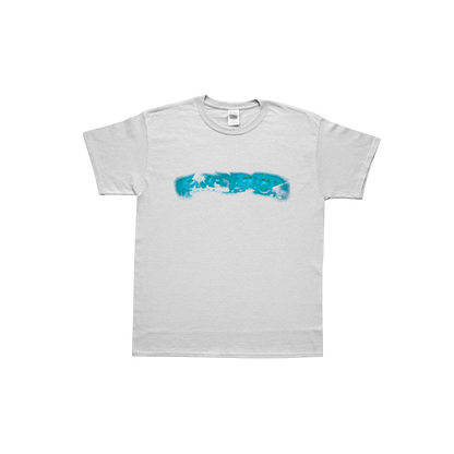 Pixilation blue tee