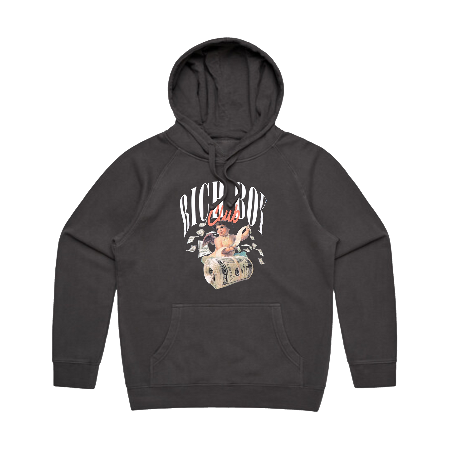 Rich boy club faded hoodie